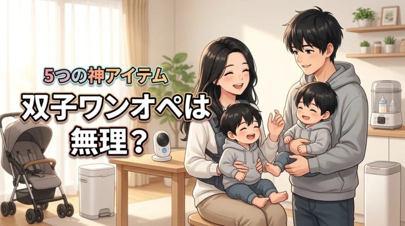 双子のワンオペは無理？限界を救う5つの神アイテムと劇的に楽になるルーティン