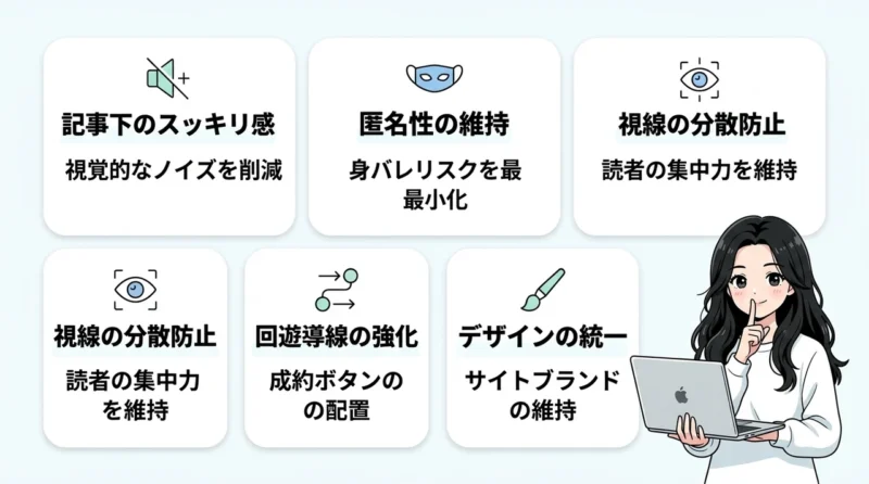著者情報を非表示にするメリット