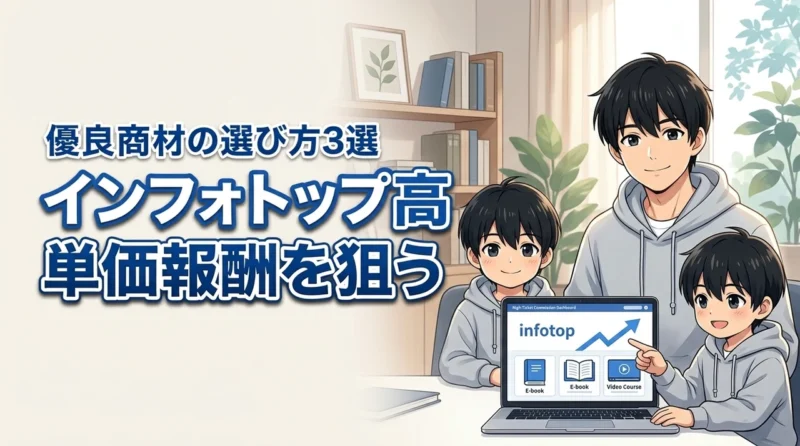 【必見】インフォトップ（infotop）で高単価報酬を狙う！優良商材の選び方3選