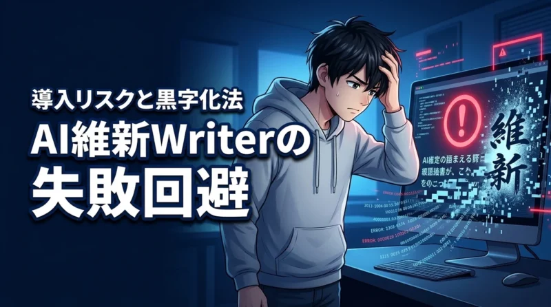AI維新Writerで失敗したくない！導入前に知るべきリスクと黒字化する活用法