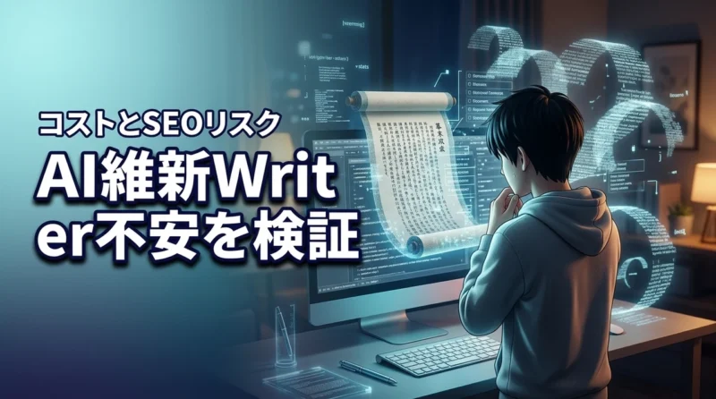 AI維新Writerを使うのが不安な人必見！コストやSEOリスクを徹底検証