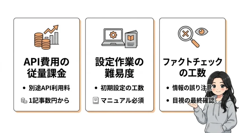 AI維新Writer利用時のデメリット3つ