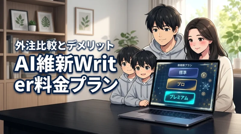AI維新Writerの料金プランは外注より安い？API実費込みの総額とデメリット