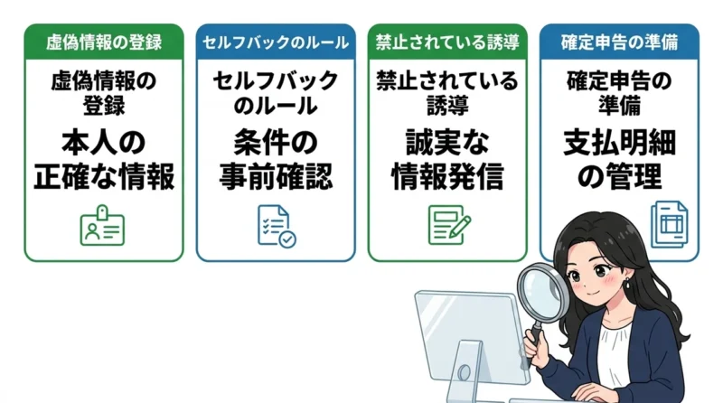 A8ネットで規約違反を避けるための注意点