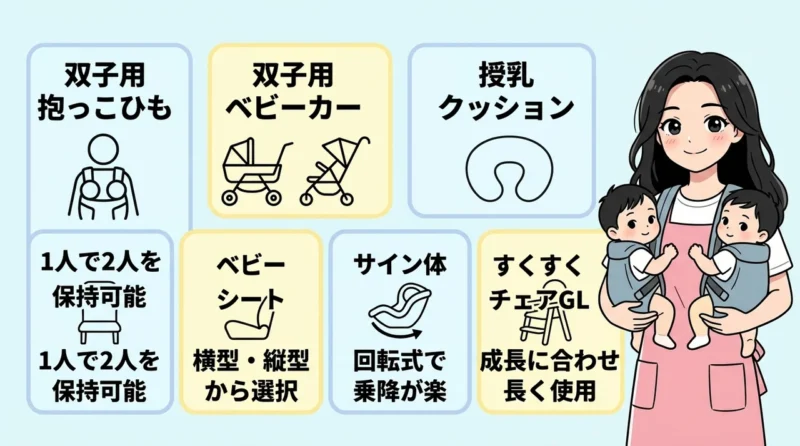 双子育児を効率化する便利グッズ5選