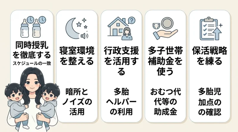 双子育児の負担を軽くする具体的なコツ