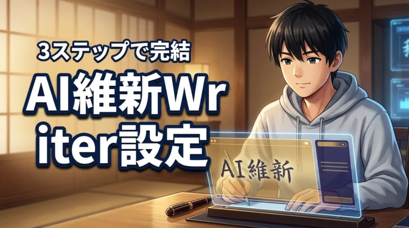 AI維新Writerの設定を3ステップで完結！導入のメリット・デメリットも