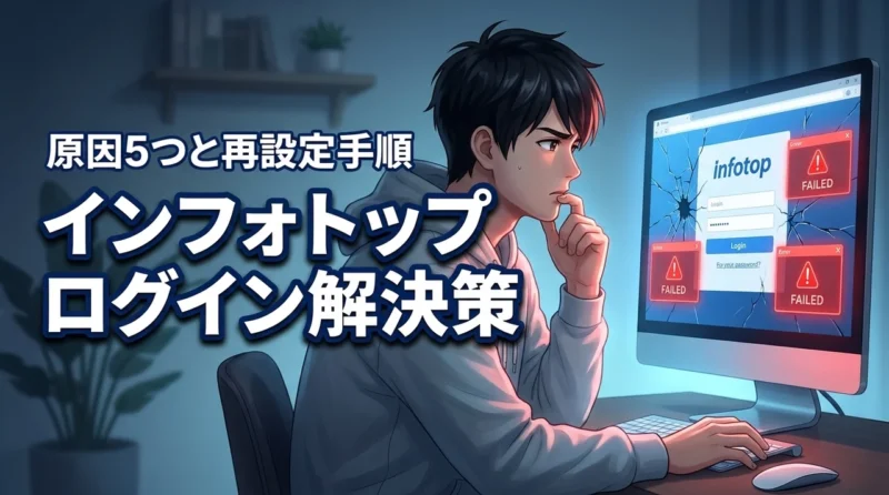 インフォトップにログインできない5つの原因と解決策！パスワード再設定の手順