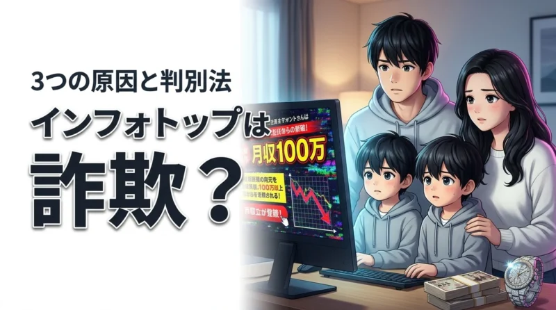 インフォトップは詐欺？怪しいと感じる3つの原因と失敗しない判別ポイントを解説