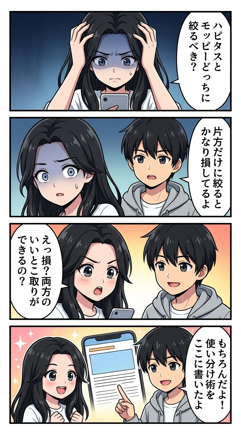 ハピタス モッピー 比較