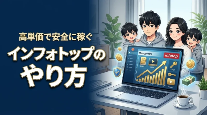 インフォトップのアフィリエイトのやり方と高単価商材で安全に稼ぐための全手順（記事のアイキャッチ画像）