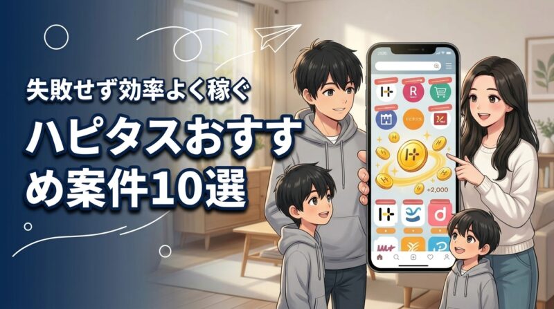 ハピタスのおすすめ高還元案件10選！初心者が失敗せず効率よく稼ぐコツ（記事のアイキャッチ画像）